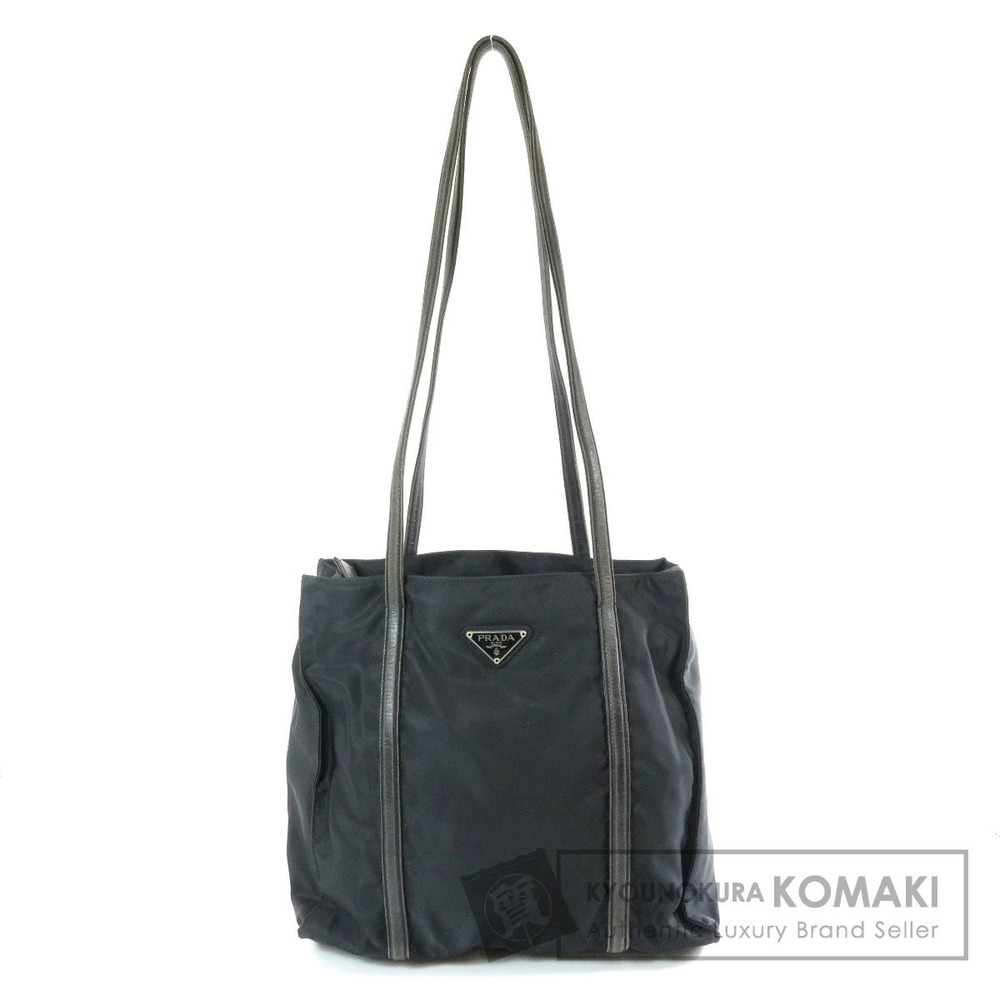 Prada Tessuto shoulder bag signature enameled metal triangle